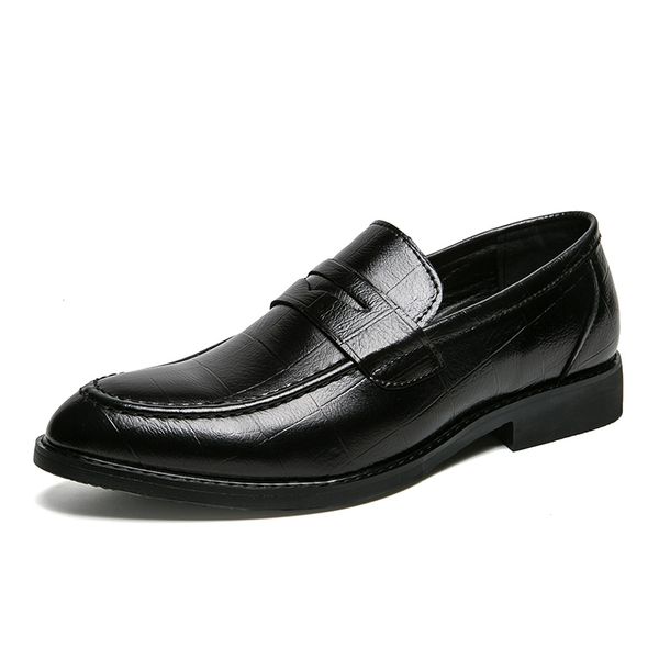 

new men casual shoes breathable leather loafers office shoes for men driving moccasins comfortable slip on fashion *2066, Black
