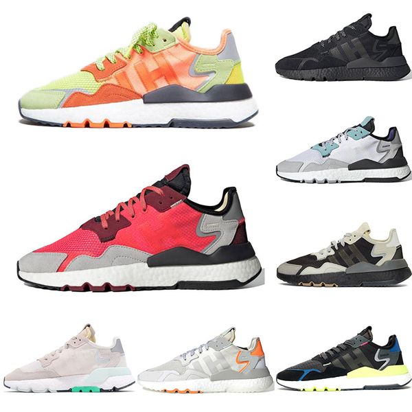 

wholesale 2020 sports shoes nite jogger retro running shoes triple white black pink sliver bottom classic mens sports trainers shoes 36-45