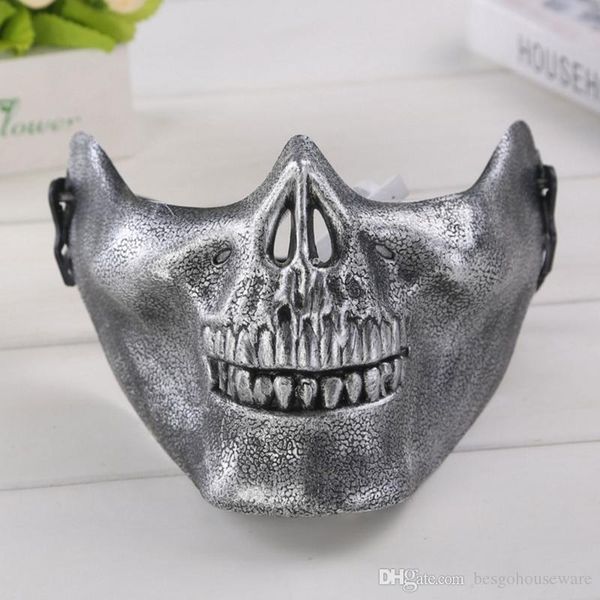 

tactical skull warrior mask hunt costume halloween party masquerade half mask game cosplay prop outdoor military protection mask bh1986 zx