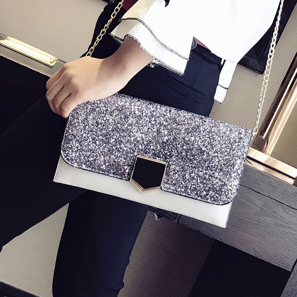 

handbags women bags pu leather clutch bags ladies stylish fashion chain evening crossbody bag