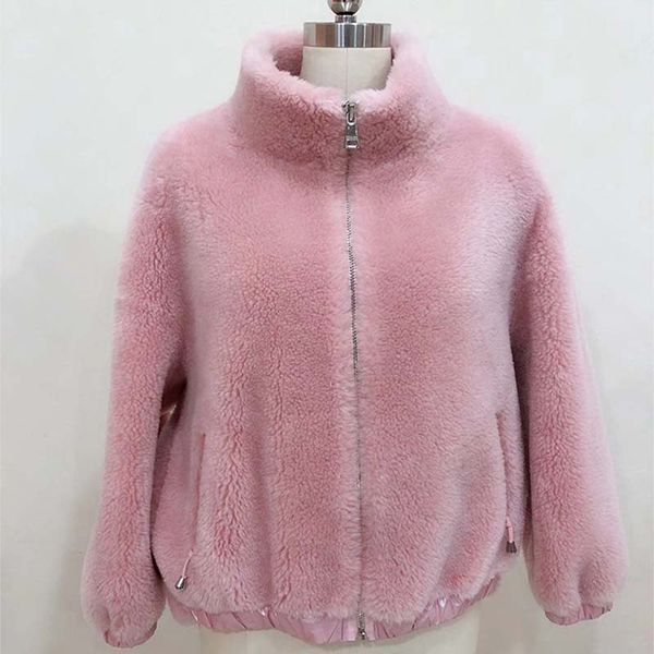 

winter women wool coat cashmere female long coat 100% woolen wild alpaca elegant autumn jacket for ladies thick warm fur clothes, Black