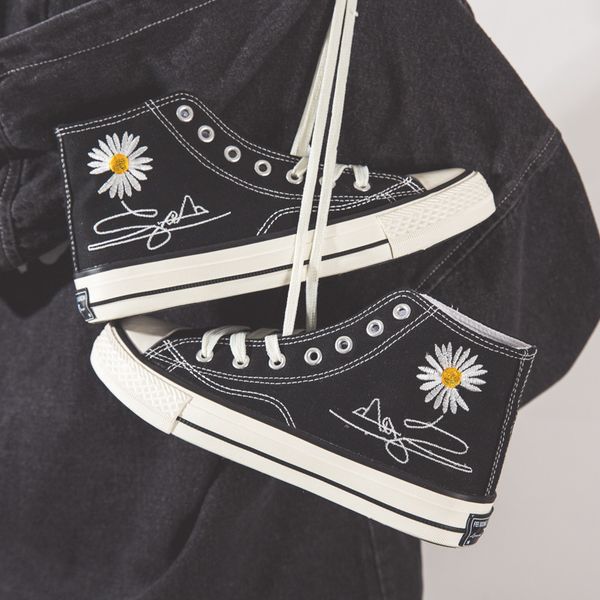 

women's vulcanized shoes woman sneakers new casual canvas shoes flat fashion comfortable high women zapatos de mujer, Black