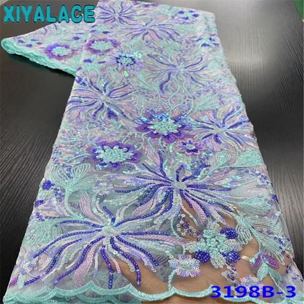 

ribbon xiya lace french tulle fabricÂ african net laces sequins fabrics for wedding party dresses ks3198b, Pink;blue
