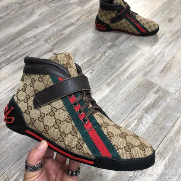 

iduzi high sneaker with interlocking g and heart designers sneaker luxury fashion mens sneakers casual shoes with box size 38-45, Black