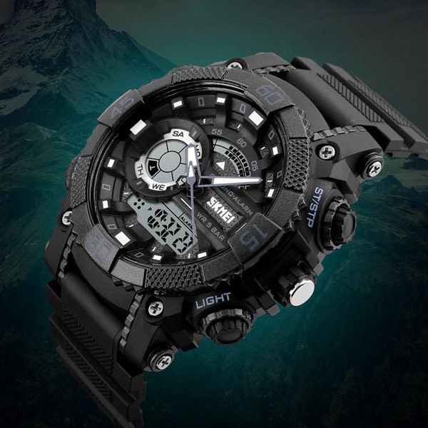 

2019 luxury cost big date sport digital hours watch men black outdoor sports hand watch student clock electronic wrist, Slivery;brown