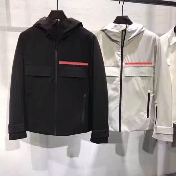 

18fw Милан Италия Марка Ветровка Куртка С Капюшоном Одежда Мужчины Женщины Ветроза