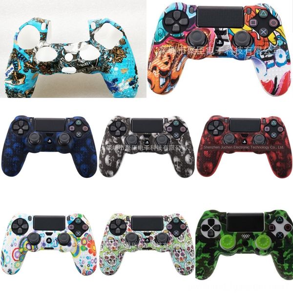 

ygih0 silicone analog protective grip caps thumbstick skin cover case for sony playstation dualshock 4 ps4 controller gamepad