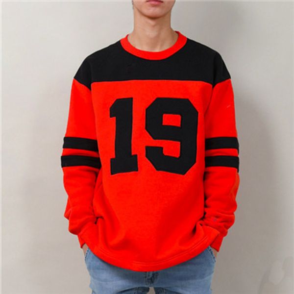 

2019 new mens womens 3 color sweatshirts autumn fall winter warm long sleeve sweatshirts casual contrast color lsy198122, Black