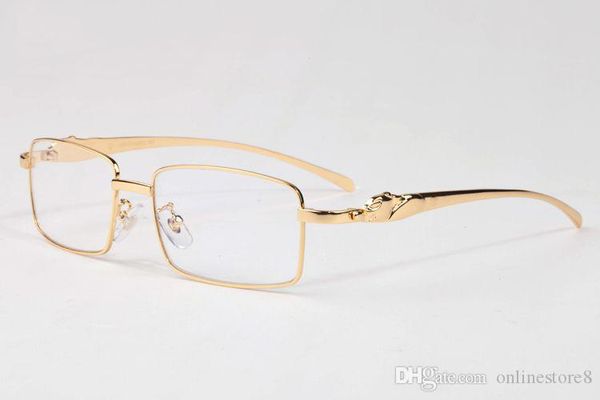 

fashion gold retro frames sunglasses for men luxury leopard brand designer sun glasses buffalo eyewear with original box, White;black