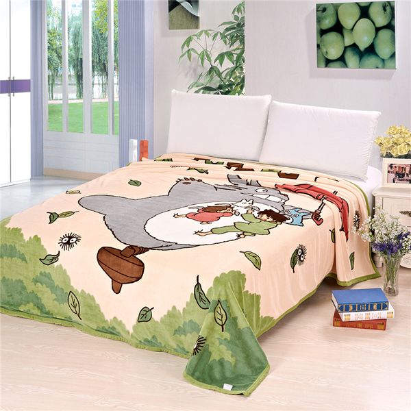 

my neighbor totoro oral fleece blanket mat bath towel nap blanket child kids gift