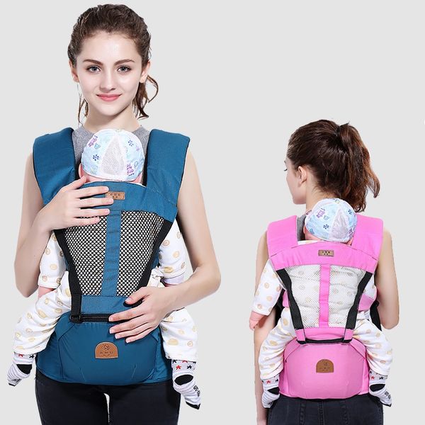 

newborn infant baby carrier solid breathable ergonomic adjustable wrap sling chest kangaroo backpack 3-48 months