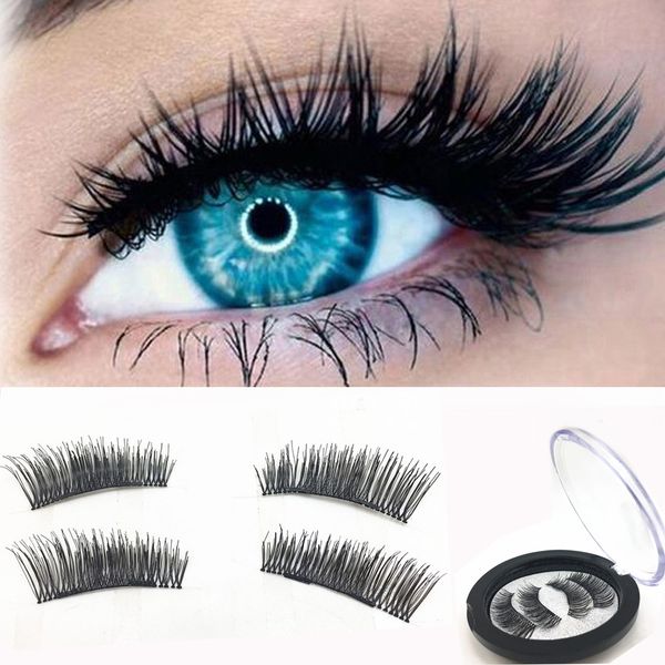 

1 pair magnetic eyelashes 3d magnet lashes soft natural long false eye lashes magnet eyelashes