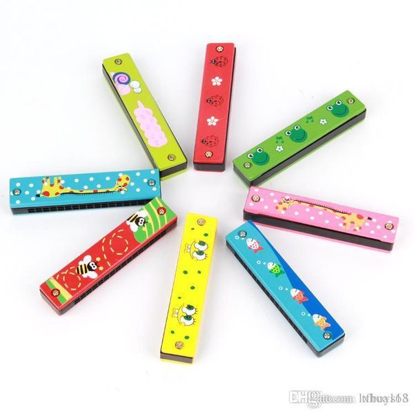 

kawaii nice t592 new funny wooden harmonica kids music instrument educational child attractive toy band kit children baby toys birthday gift