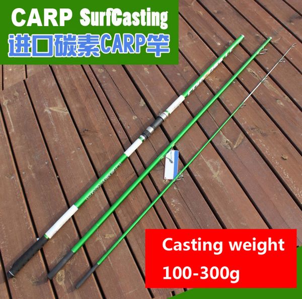 

4.2m casting wt 100-300(200)g 3 sections european surfcasting rod carbon fishing rod distance throwing intervene carp