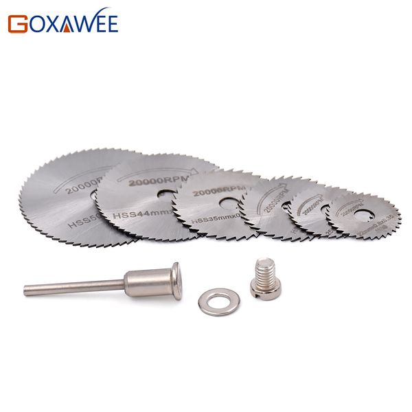 

goxawee dremel accessories hss circular saw blades set for wood cutting disc rotary tools 6pcs for dremel power tools