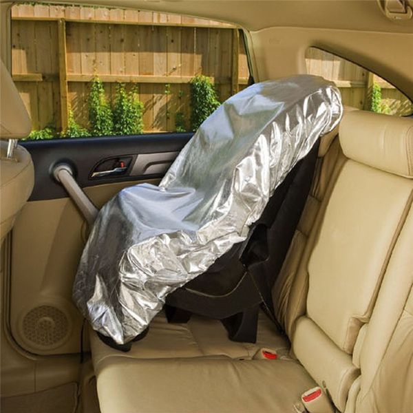 

silver aluminium film 108x80 cm baby kids car safety seats sun shade sunshade uv rays protector cover reflector