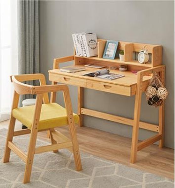 2019 Children Bookshelf Combination Solid Wood Learning Desk