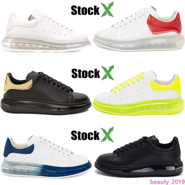 

new luxury genuine leather velvet crystal cushion sole casual sneakers mens triple black white university red platform women designer shoes