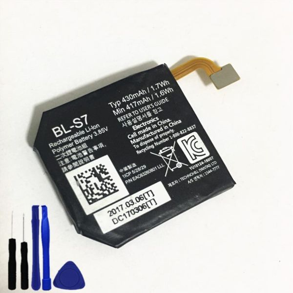 

Оригинальный 3.85V 430mAh аккумулятор для LG Watch Sport W281 W280 W280A (ATT) SmartWatch BL-S7