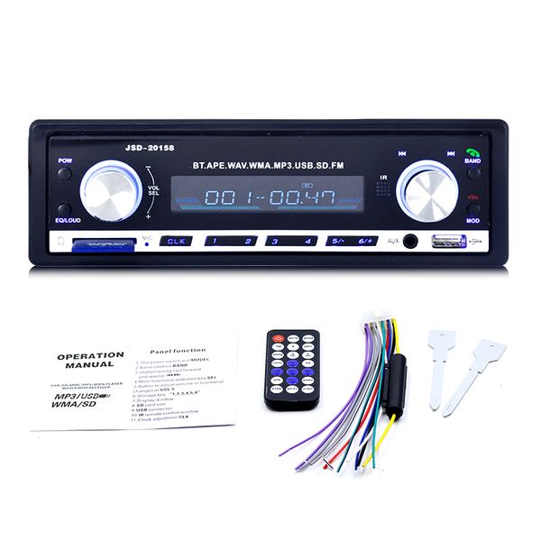Jsd 20158 Auto Stereo 1 Din Car Radio 12v Bluetooth V2 0 Fm
