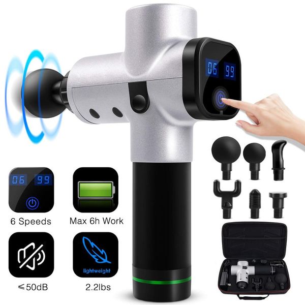 

tissue massage gun muscle massager muscle pain management after training exercising body relaxation slimming shaping pain relief