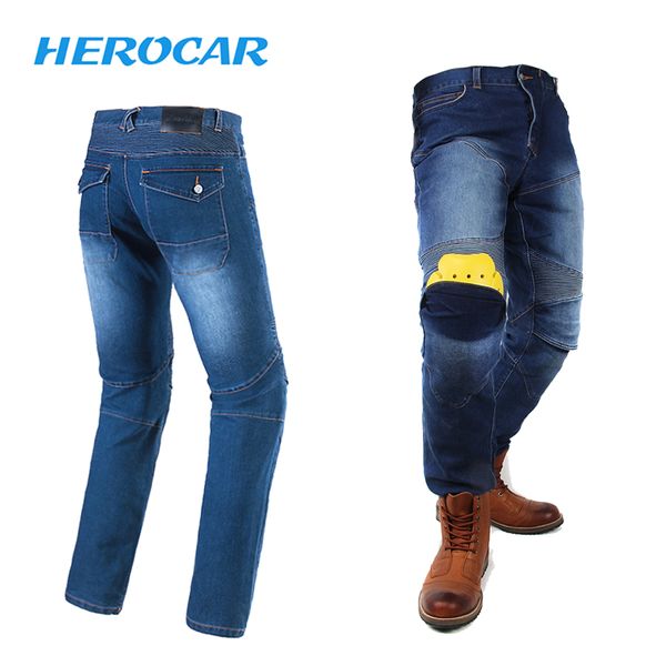 

herobiker мотоцикл брюки мужские джинсы мотоцикл дышащий мотокросс езда мото брюки защита мотоциклетные джинсы брюки