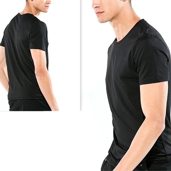 

men short sleeves t-shirts waterproof antifouling fast dry breathable solid color mc889, Gray;blue