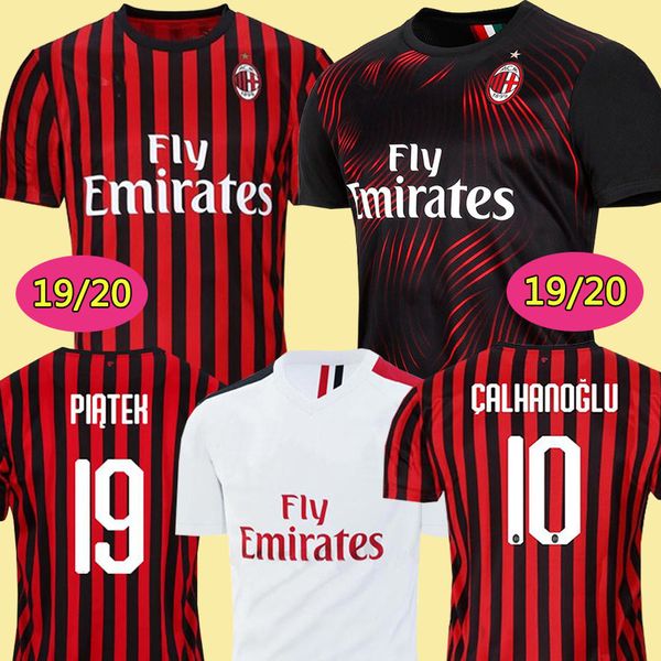 

2019 2020 AC soccer jerseys PIATEK PAQUETA 19 20 maglietta da calcio red black camiseta de futbol SUSO BAKAYOKO Maillots de football