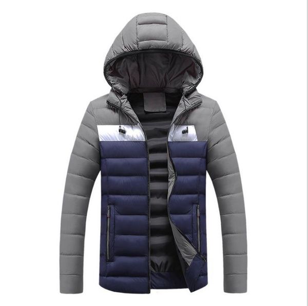 

mens designer winter brand casual down cotton hood jacket men parka coat men keep warm fashion plus high-quality parkas slim fit546n, Black