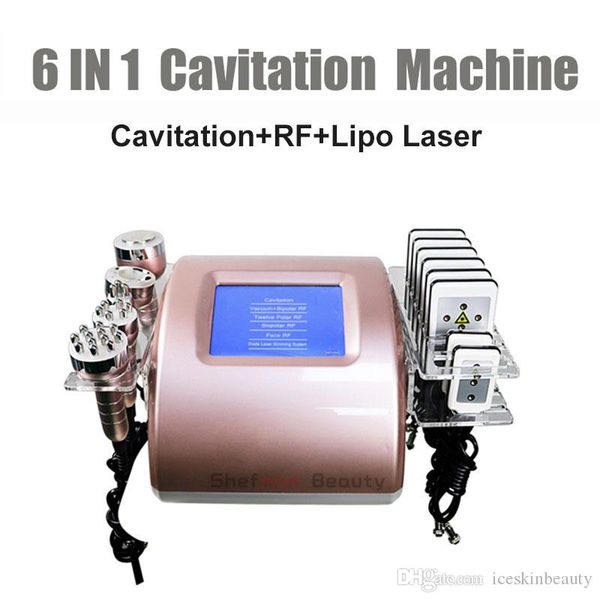 

6 in 1 ultra onic cavitation limming machine radio frequency face lifting lipo la er vacuum rf kin tightening weight lo body haping