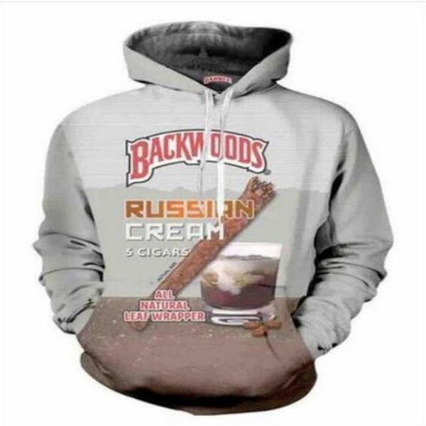 

new fashion men/women couples backwoods funny 3d sweatshirts hoodies autumn winter casual print hooded pullovers hp023, Black