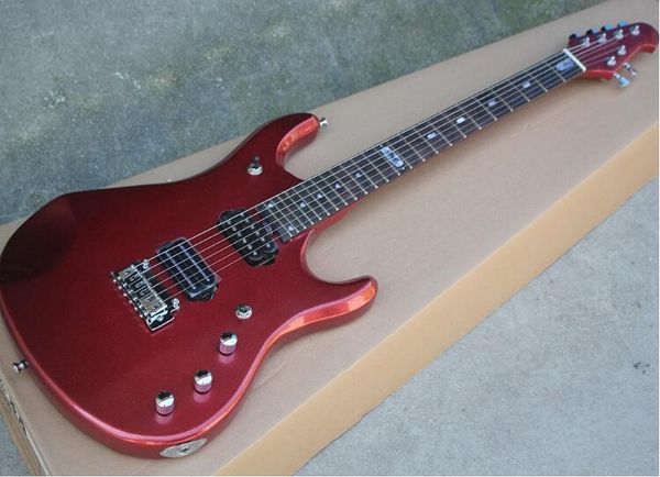 

джон петруччи 7 небольшой двухместный встряхивания электрогитара metal red 24 pin блокировка reel активная линия, свободная перевозка груза