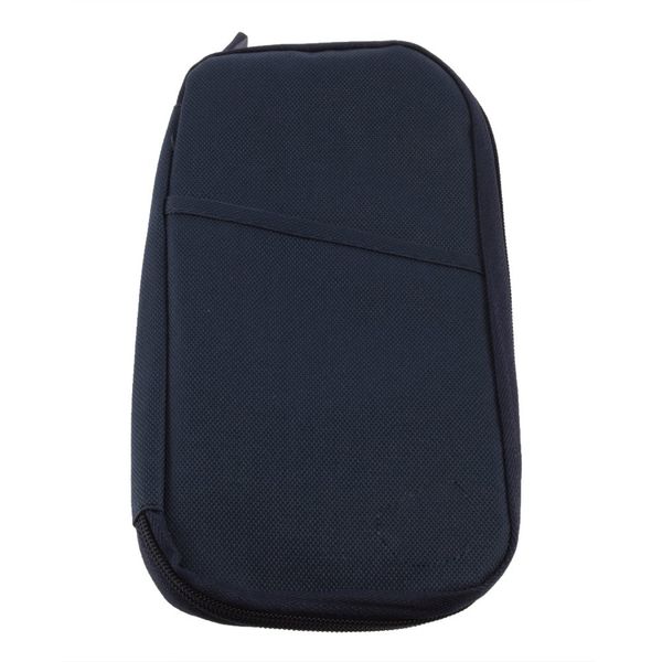 

travel wallet with closure zip (navy, Brown;gray