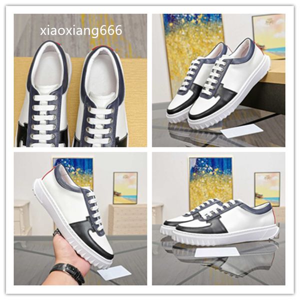 

2020 men's latest casual shoe fabric uses imported cowhide to make beautiful special materials printed rubber outsole11, Black