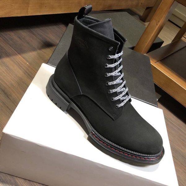 

2019 new platform designer luxury boots australia leather fashion women/men black genuine leather flat bottom post