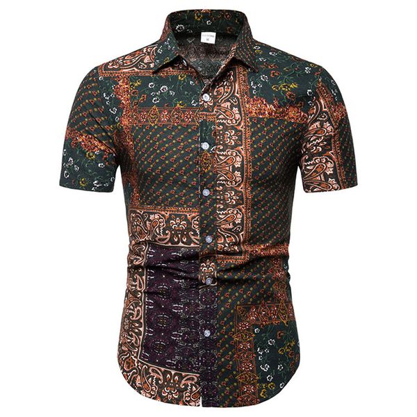 

20ss mens designer shirts casual floral printed short sleeved mandarin collar mens shirts new arrival mens apparel, White;black