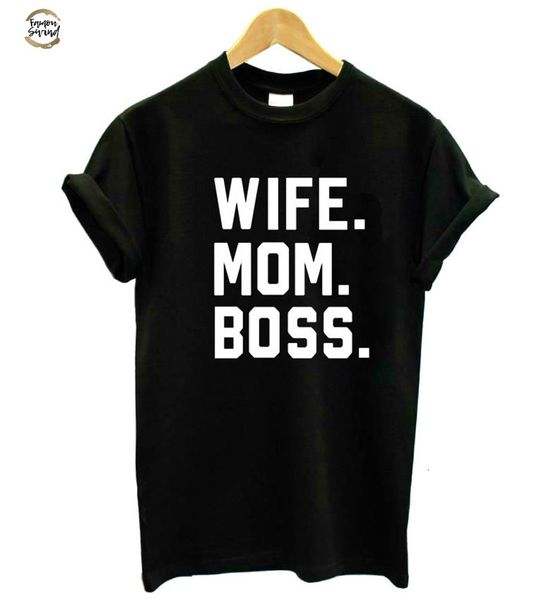 

wife mom letters print women tshirt cotton casual funny t shirt for lady girl tee hipster drop ship s-1, White
