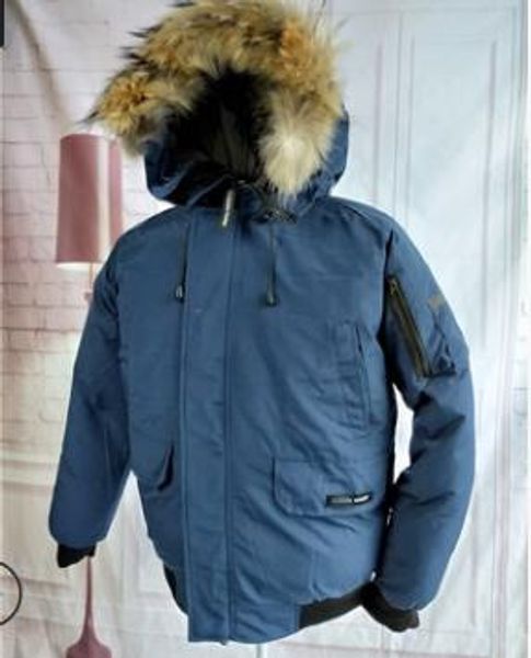 

2020 new outdoor thick windproof warm short canadian men's bomber jacket coat goose down jacket xs-xxl, Black;brown