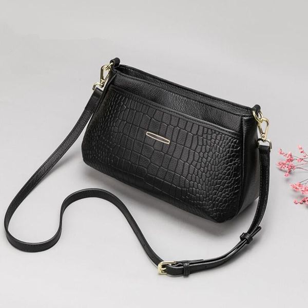 

crocodile pattern women cow leather shoulder messenger bag 100% genuine leather ladies crossbody purses handbags