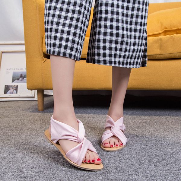 

foreign trade women's sandals summer new european and american style women casual straps flat belt sandals women's sh, Black
