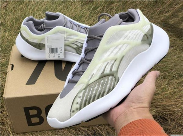 

2019 originals 700 v3 azael kanye west running shoes for men women wave runner glow in the dark authentic sports sneakers with box, White;red