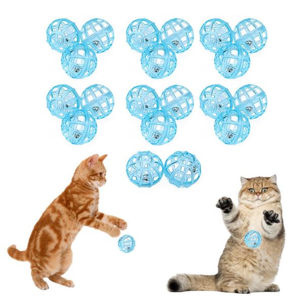 

cat products 20pcs pet dog cat toys transparent plastic ball sound toy for cat kitten pets training supplies