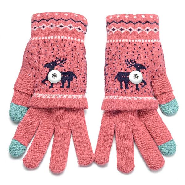 

10pcs/lot 3 colors winter glove with snap jewelry fits 18mm gingersnaps jewelry nn-697*10, Pink;blue