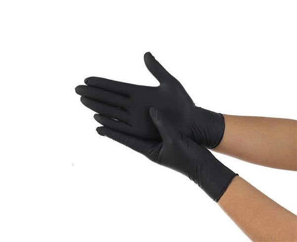 

class a black household sport glove cleaning washing nitrile nail art tattoo static gloves