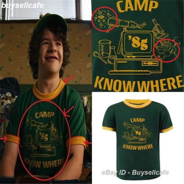 

3 Dustin TShirt Camp 85 Знаешь, где мужчины TShirt Косплей Tee Top