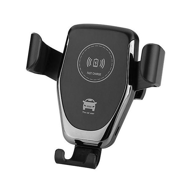 

gravity auto car phone holder qi fast wireless charger with one-hand operation for iphone x xr xs max 8 plus samsung universal phones