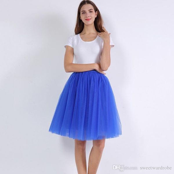 

2019 princess mini tulle skirt pleated dance tutu skirts womens lolita petticoat jupe saia faldas denim party skirts beige, Black