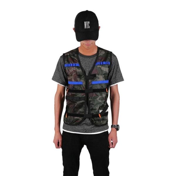 

men tactical vest wargame body molle armor young cs hunting vest outdoor jungle equipment elite 54*47cm, Camo;black