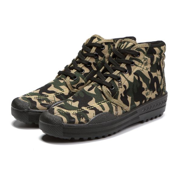 

army boots men's canvas boots men's wear camping also take-out adventure high help camouflage liberation shoes 99 training, Black