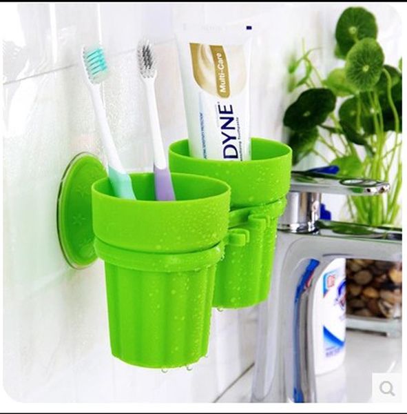 

smartlife couple nature pp gargle cup great creative toothbrush holder eco-friendly toothpaste rack storage couple suction cup